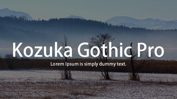 Font Kozuka Gothic Pro