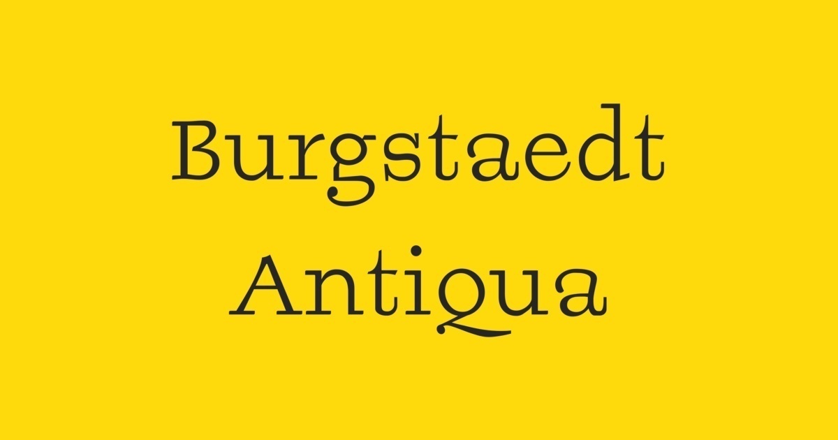 Font Burgstaedt Antiqua