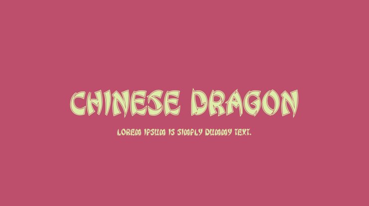 Font Chineze Dragon