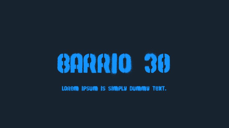 Font Barrio 30
