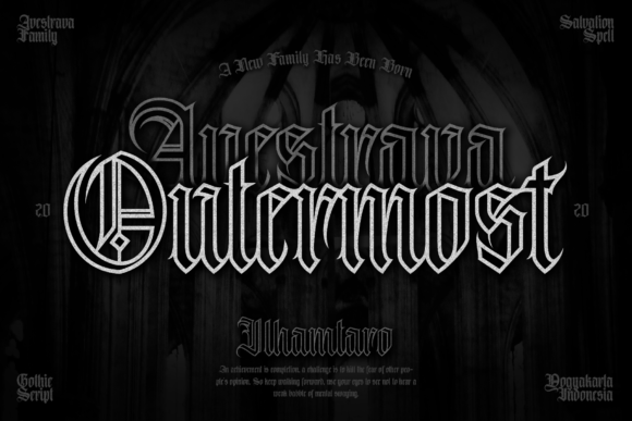 Font Avestrava Outermost