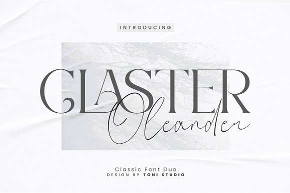 Font Claster Oleander