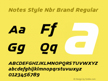 Font Notes Style Nurburgring Brand