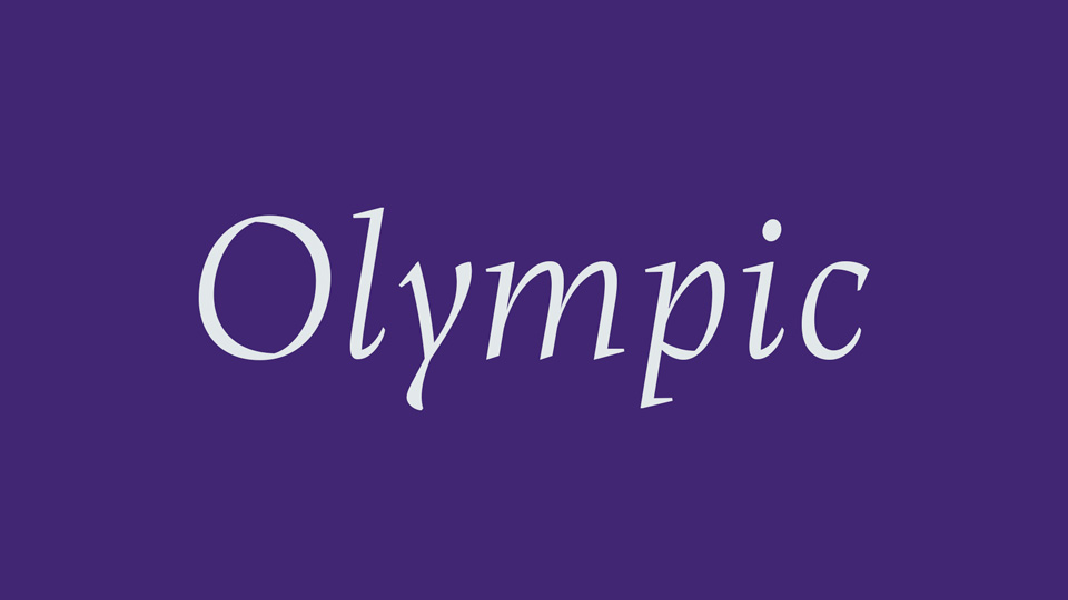 Font Olympic Serif