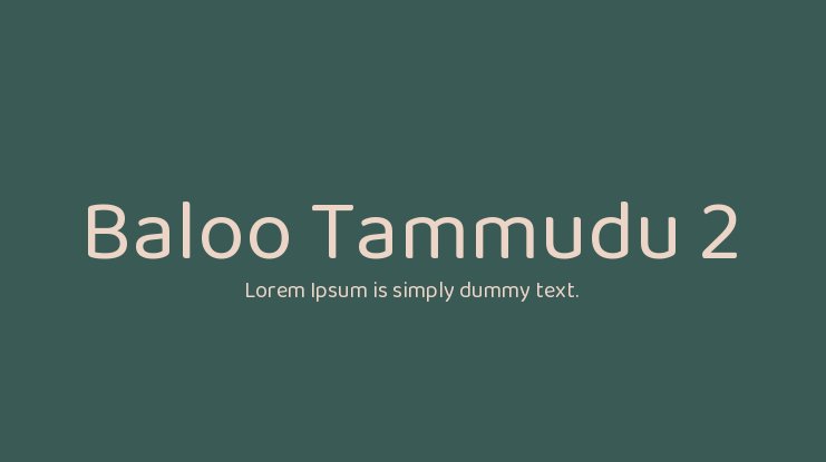 Font Baloo Tammudu 2