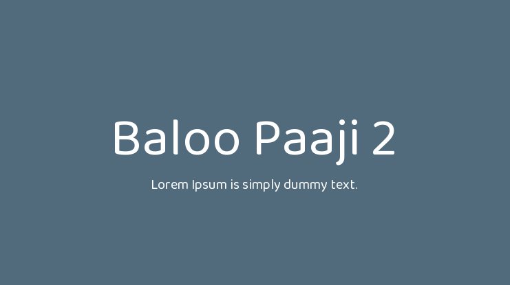 Font Baloo Paaji 2