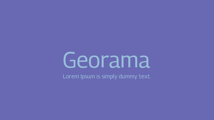 Font Georama