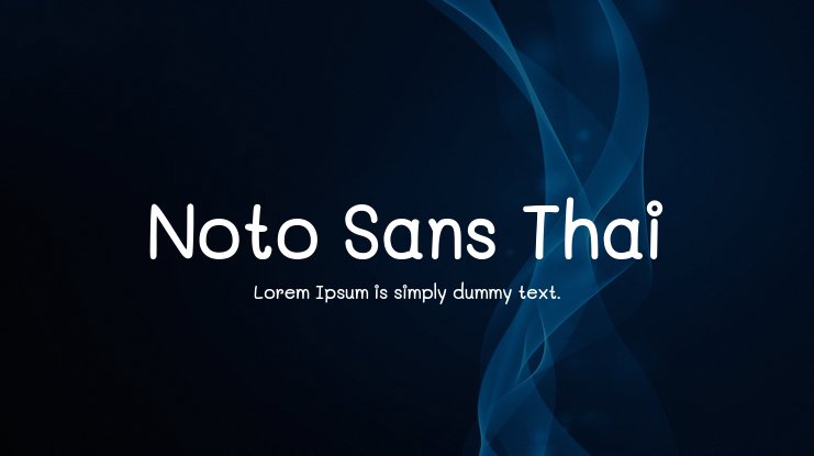 Font Noto Sans Thai
