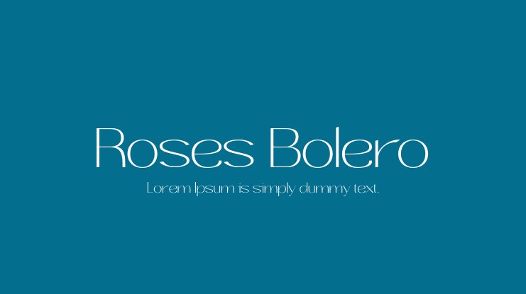 Font Roses Bolero