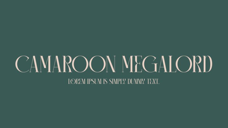 Font Camaroon Megalord
