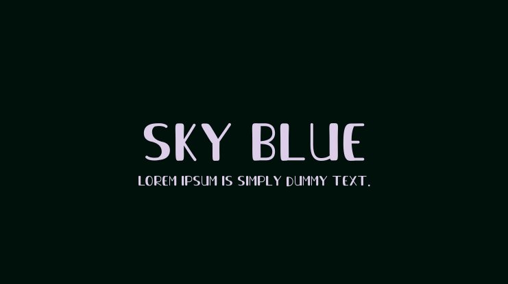 Font Blue Sky Standard