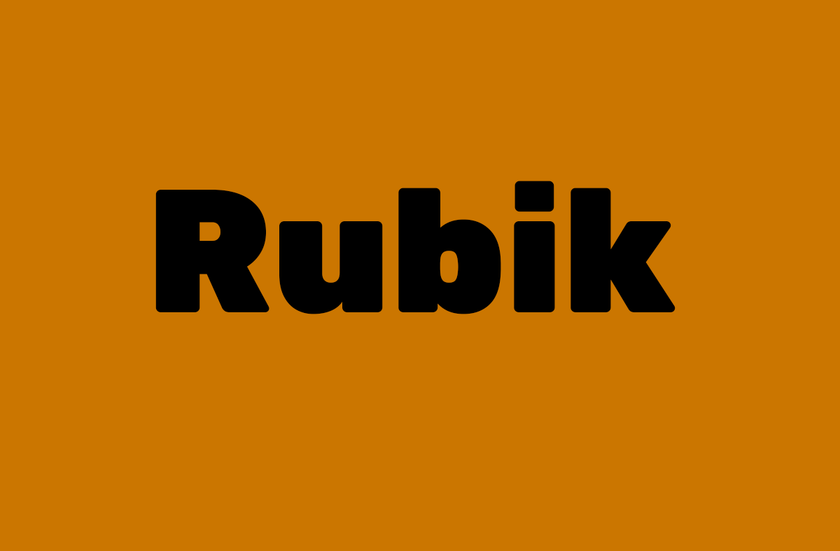 Rubik шрифт кап