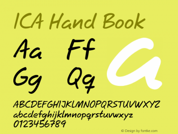 Font ICA Hand