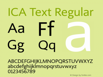 Font ICA Text