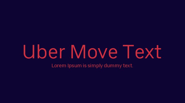 Font Uber Move Text MLM APP