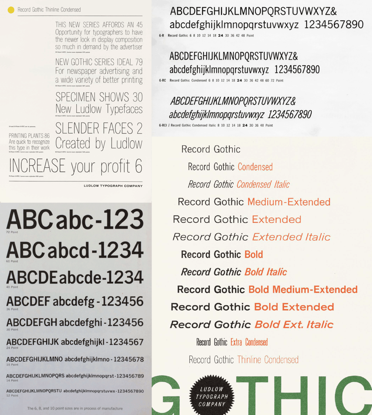 Font A2 Record Gothic XCondensed