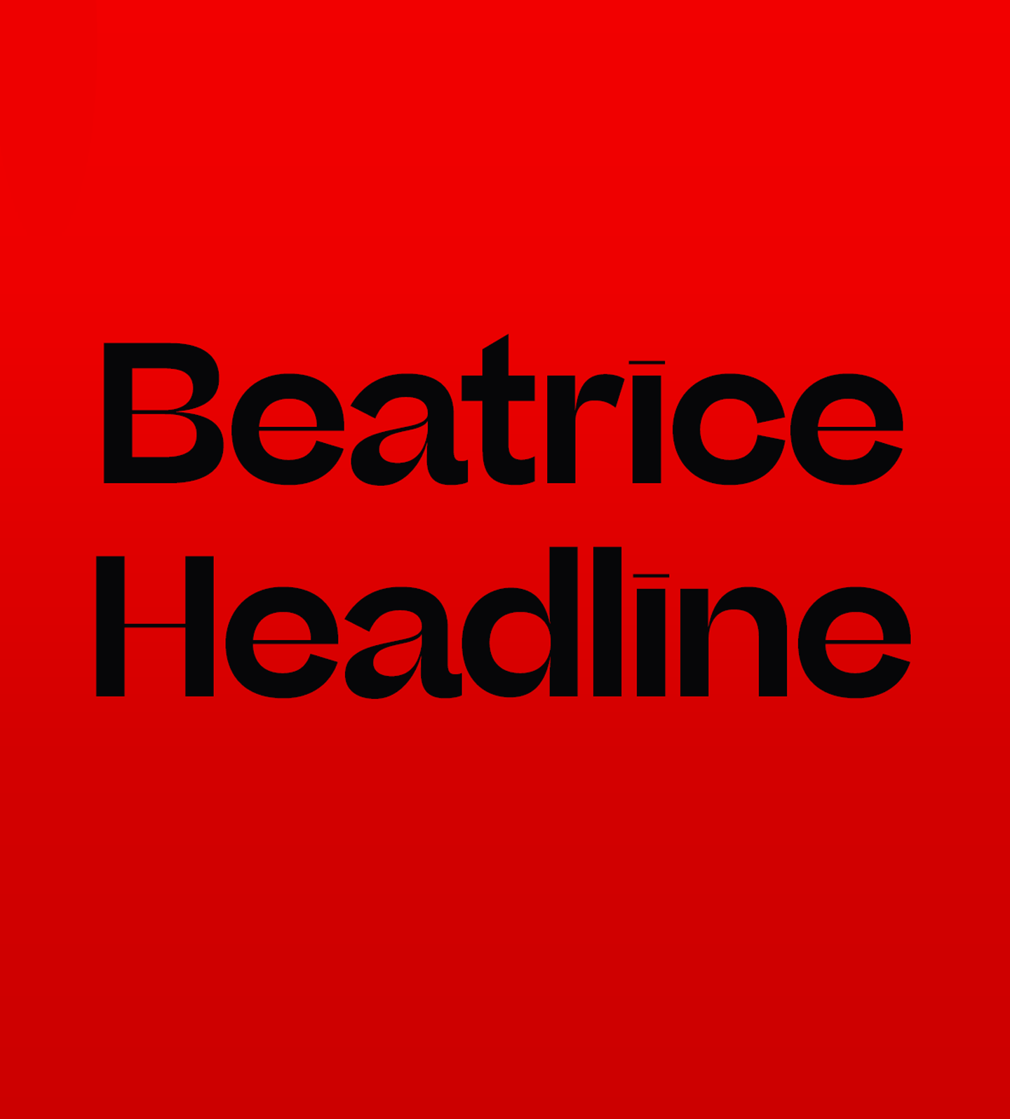 Font Beatrice Headline