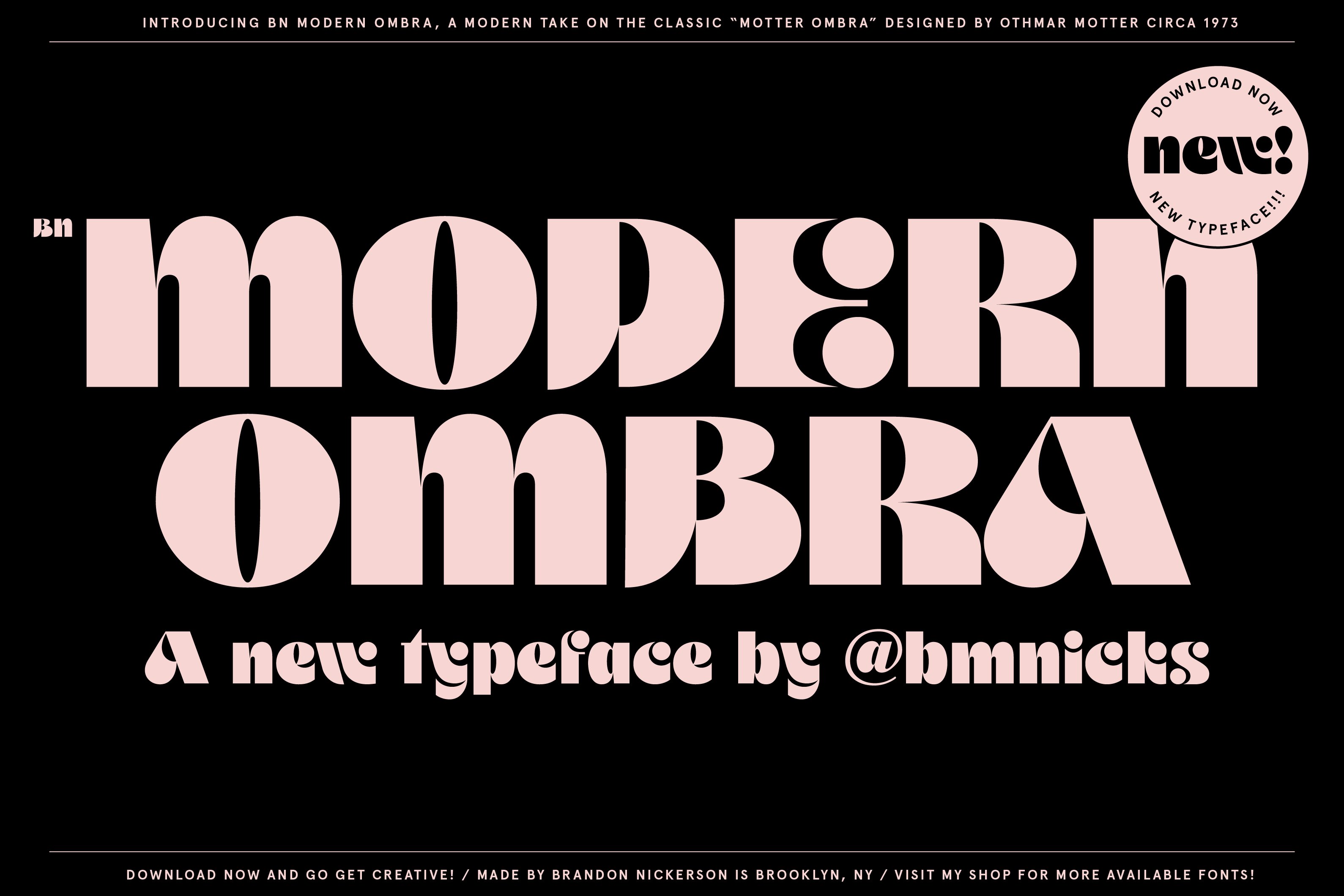 Font BN Modern Ombra