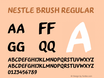 Font Nestle Brush