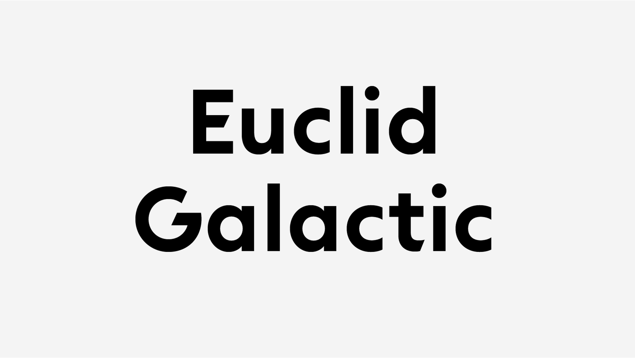 Font Euclid Galactic