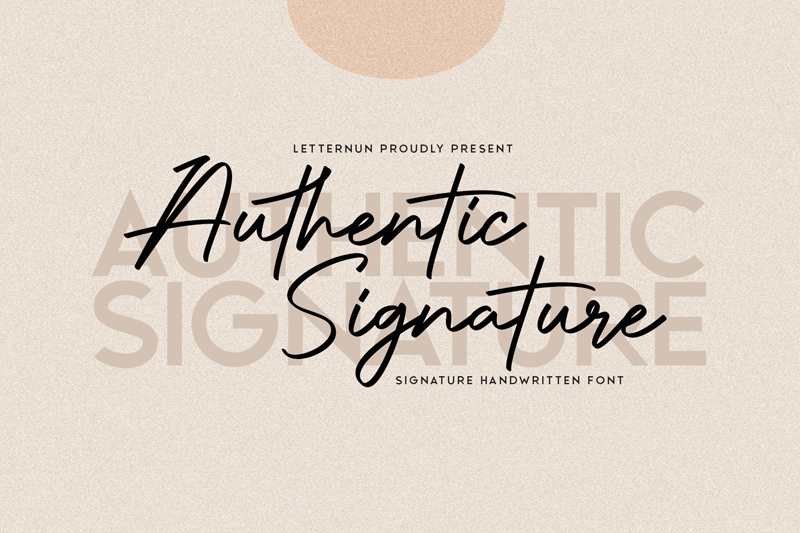 Font Signature Authentic
