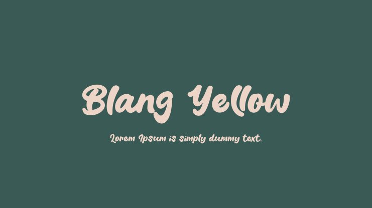 Font Blang Yellow