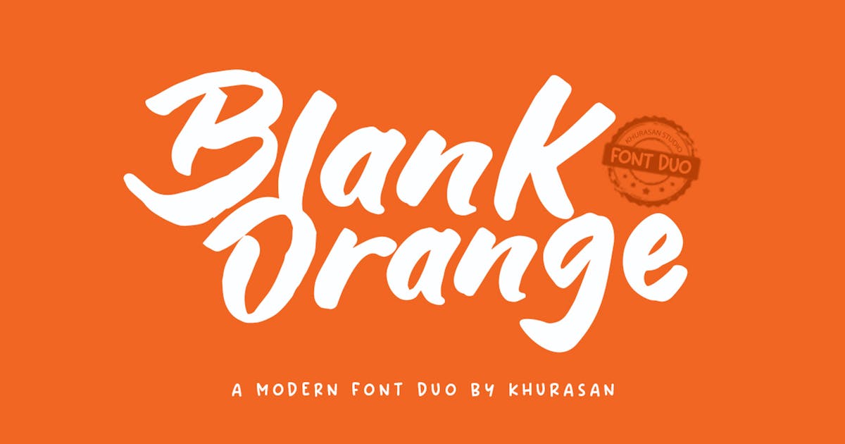 Font Blank Orange