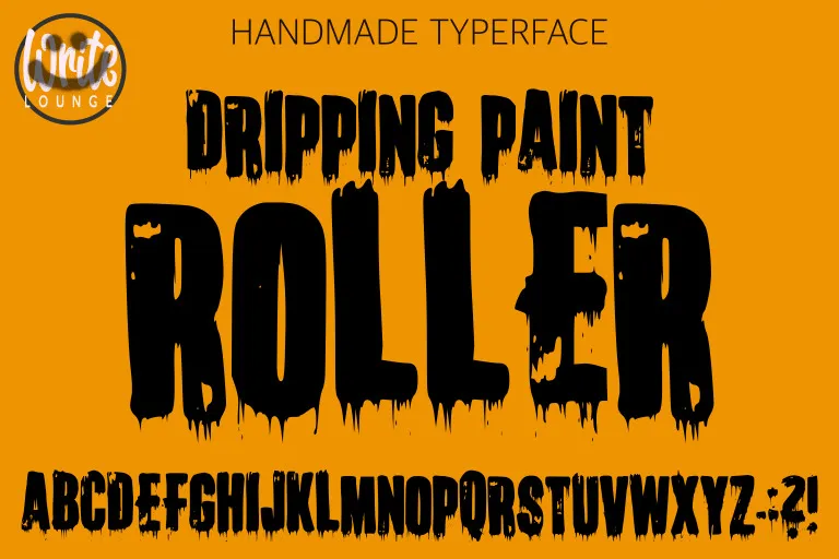 Font Dripping Paint Roller