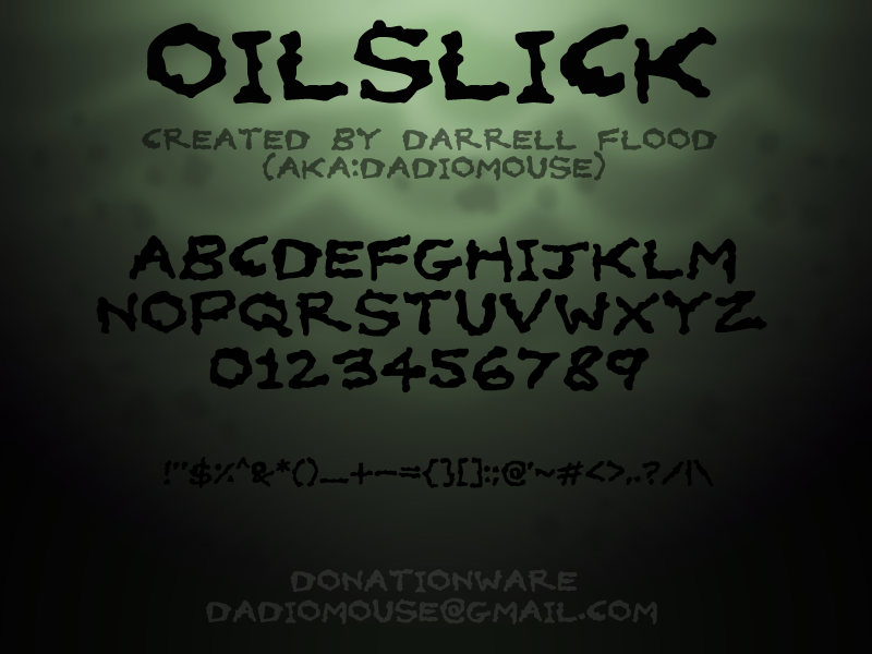 Font Oil Slick