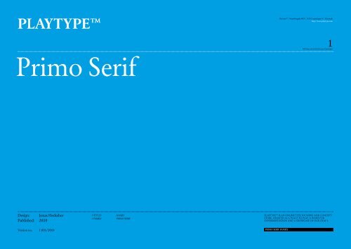 Font Primo Serif