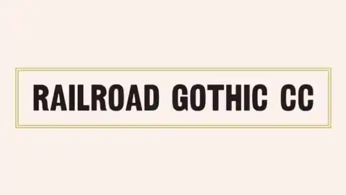 Font Railroad Gothic CC