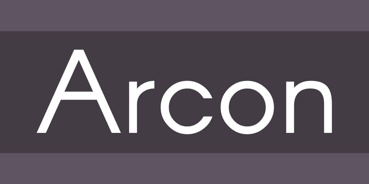 Font Arcon