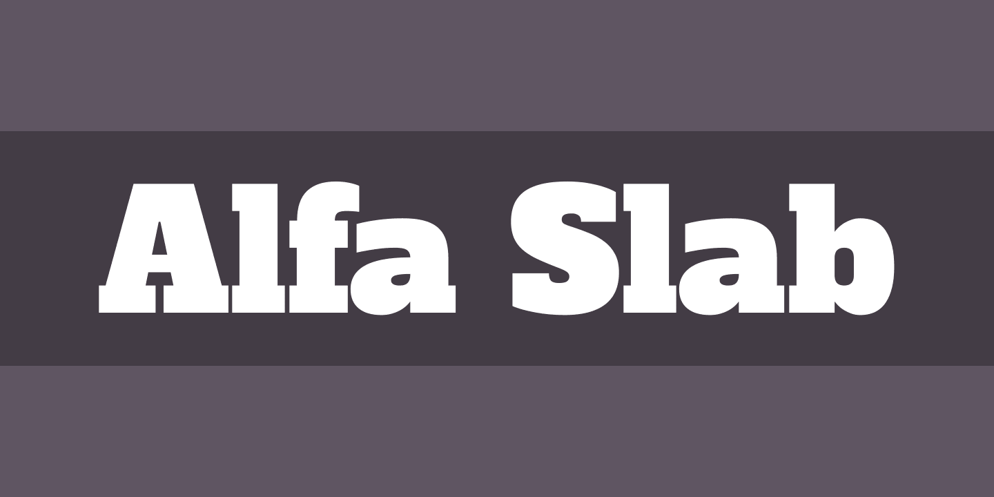 Font Alfa Slab