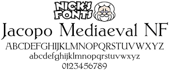 Font Jacopo Mediaeval NF