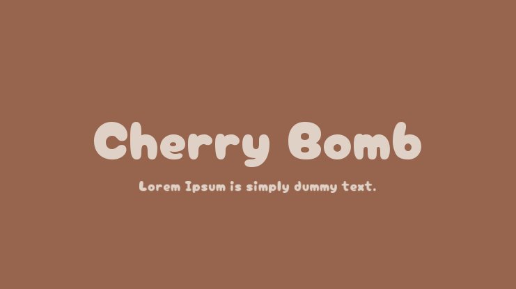 Font Cherry Bomb One