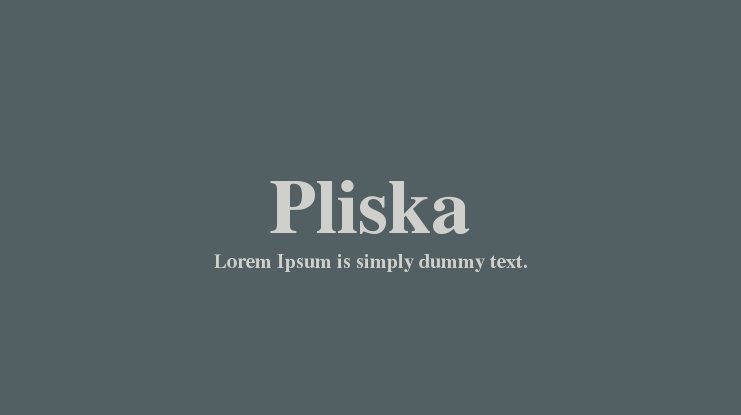 Font Pliska