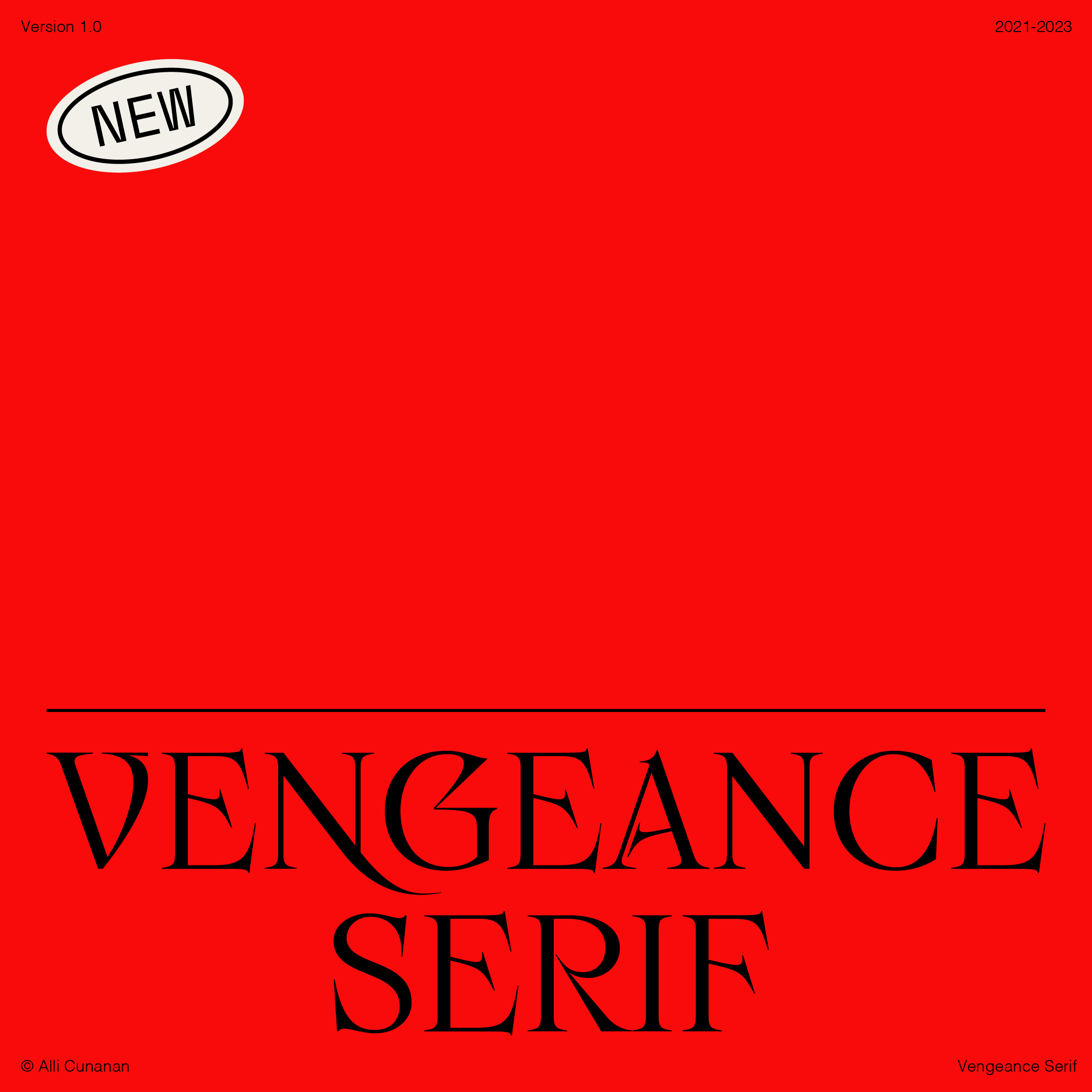 Font Vengeance Serif