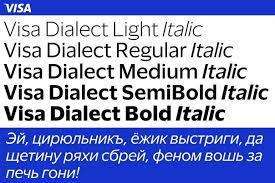 Font Visa Dialect High