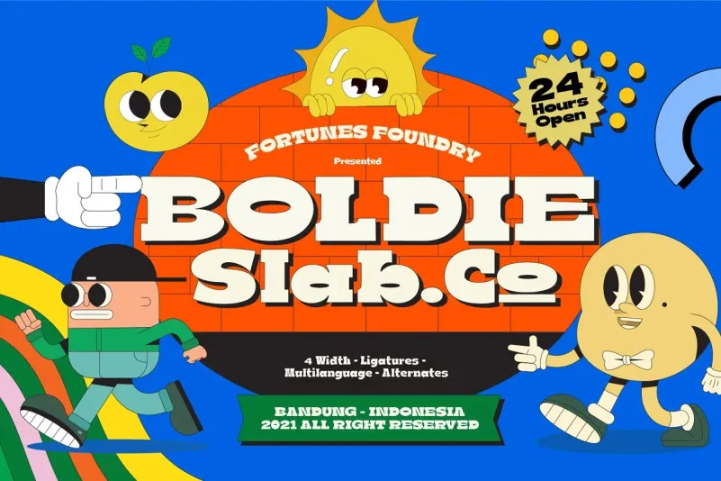 Font Boldie Slab