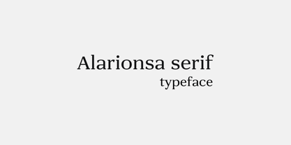 Font Alarionsa Serif