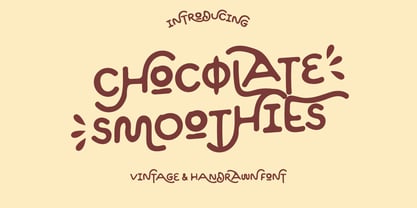 Font Chocolate Smoothies