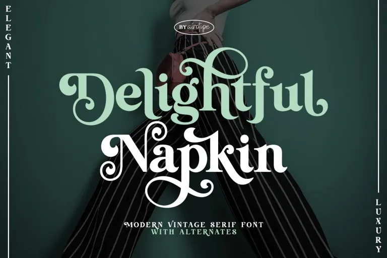 Font Delightful Napkin