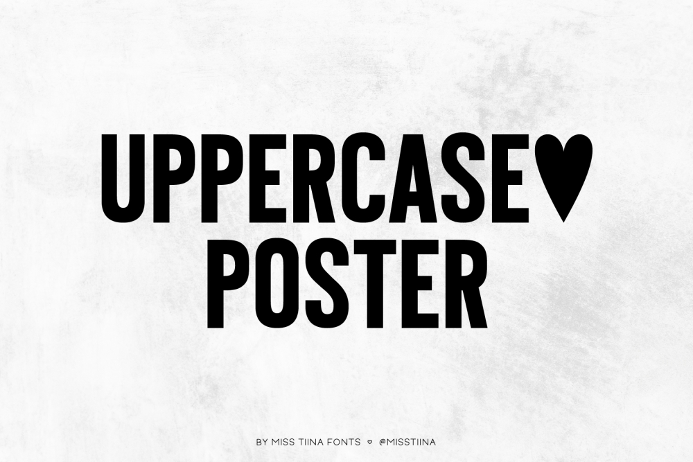 Font MTF Uppercase Poster