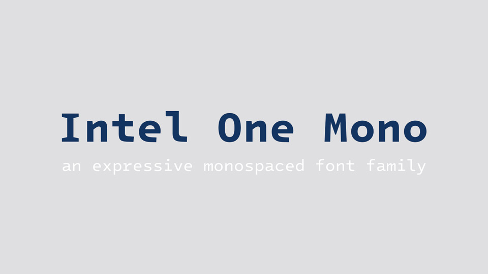 Font Intel One Mono