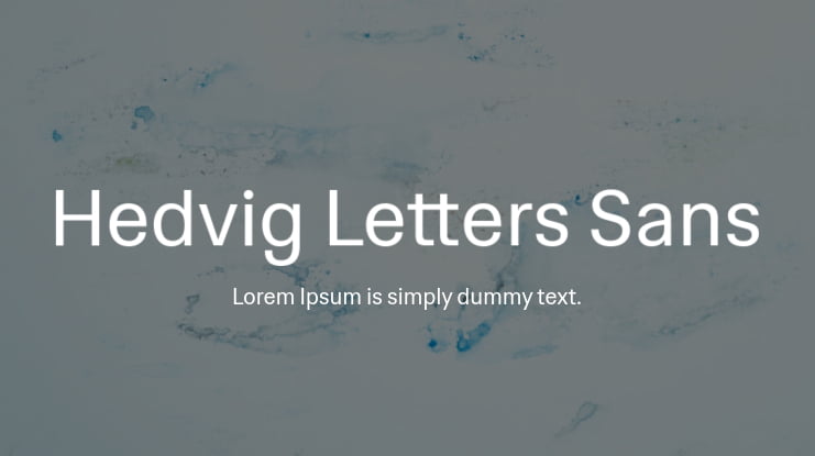 Font Hedvig Letters Sans