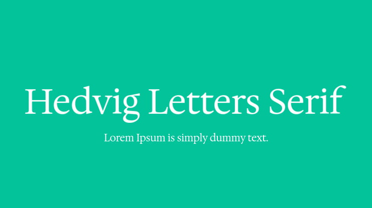 Font Hedvig Letters Serif