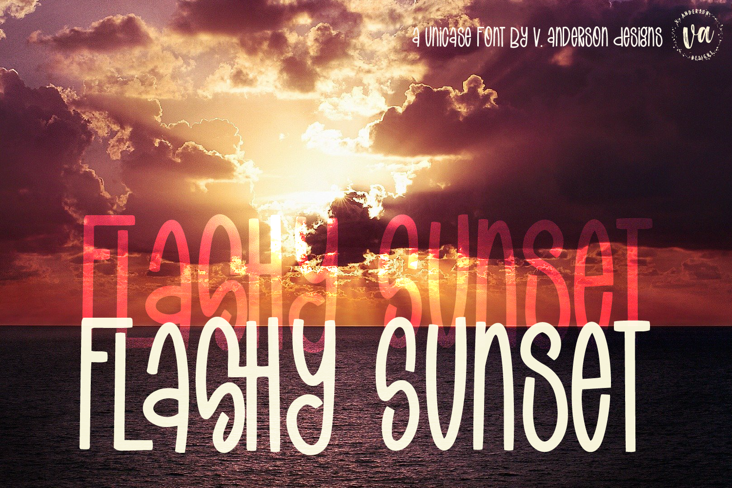 Font Flashy Sunset