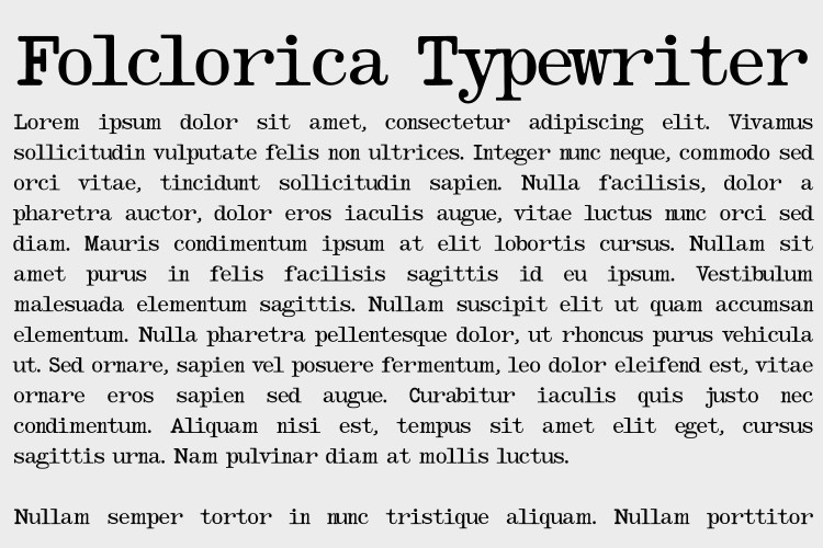 Font Folclorica Typewriter