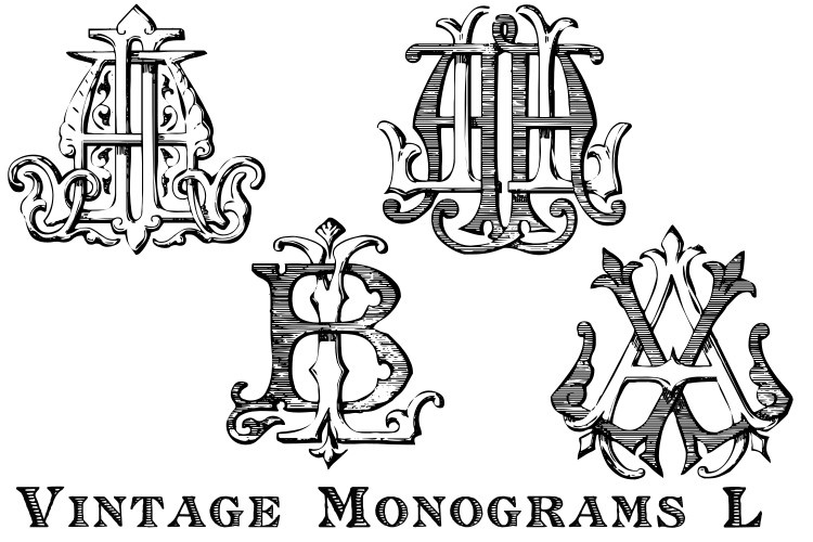 Font Monocracy Vintage Monograms L