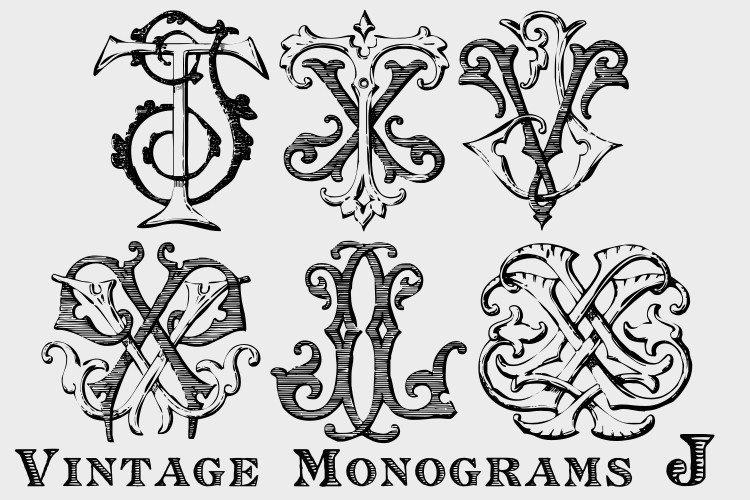 Font Monocracy Vintage Monograms J